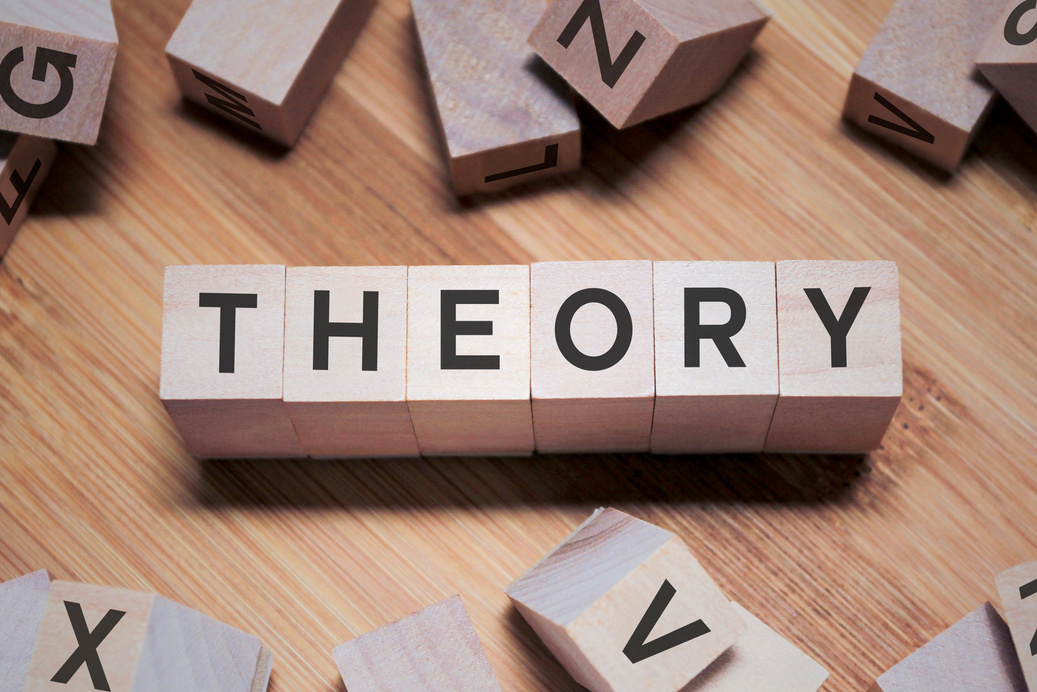 THEORY Word In Wooden Cube